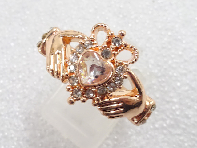 JAPANESE KIMONO / ANTIQUE CRYSTAL RING (SIZE 23.5)